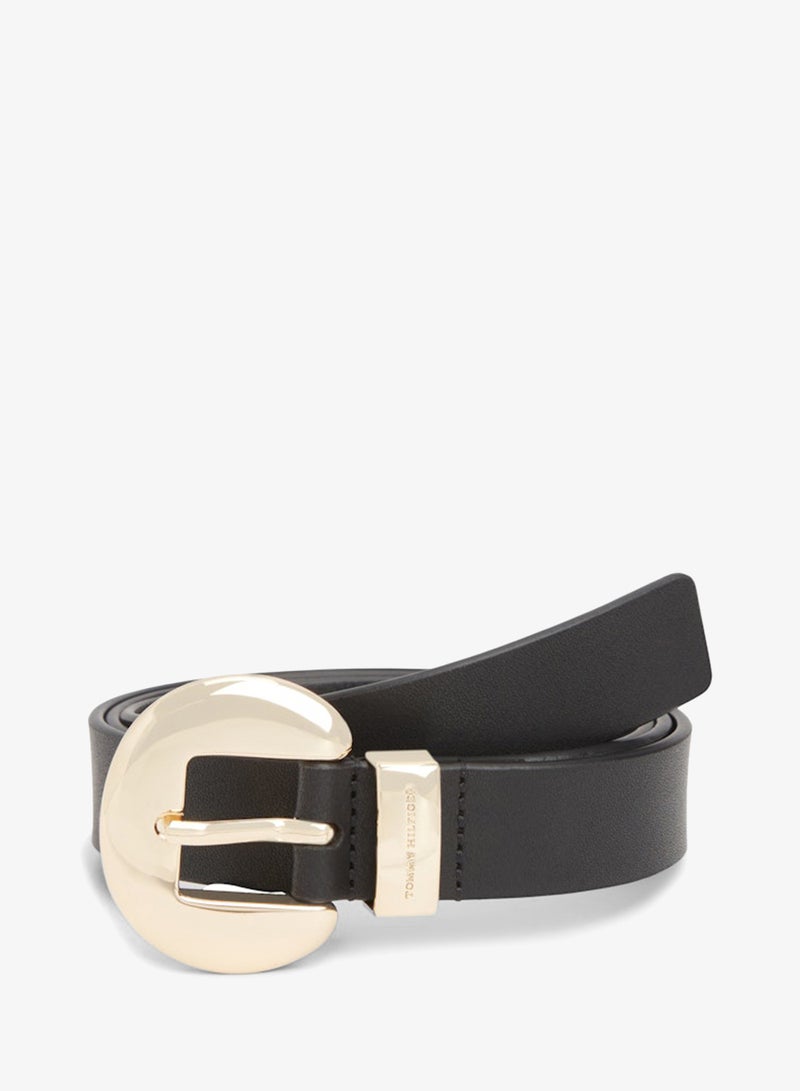 TOMMY HILFIGER Oval Buckle Leather Belt - Image 1